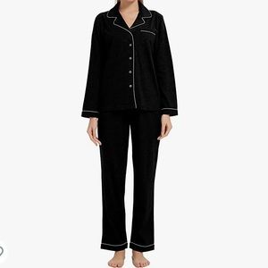 Honypove 100% Cotton Pajama Set for Women Long Sleeve - Medium